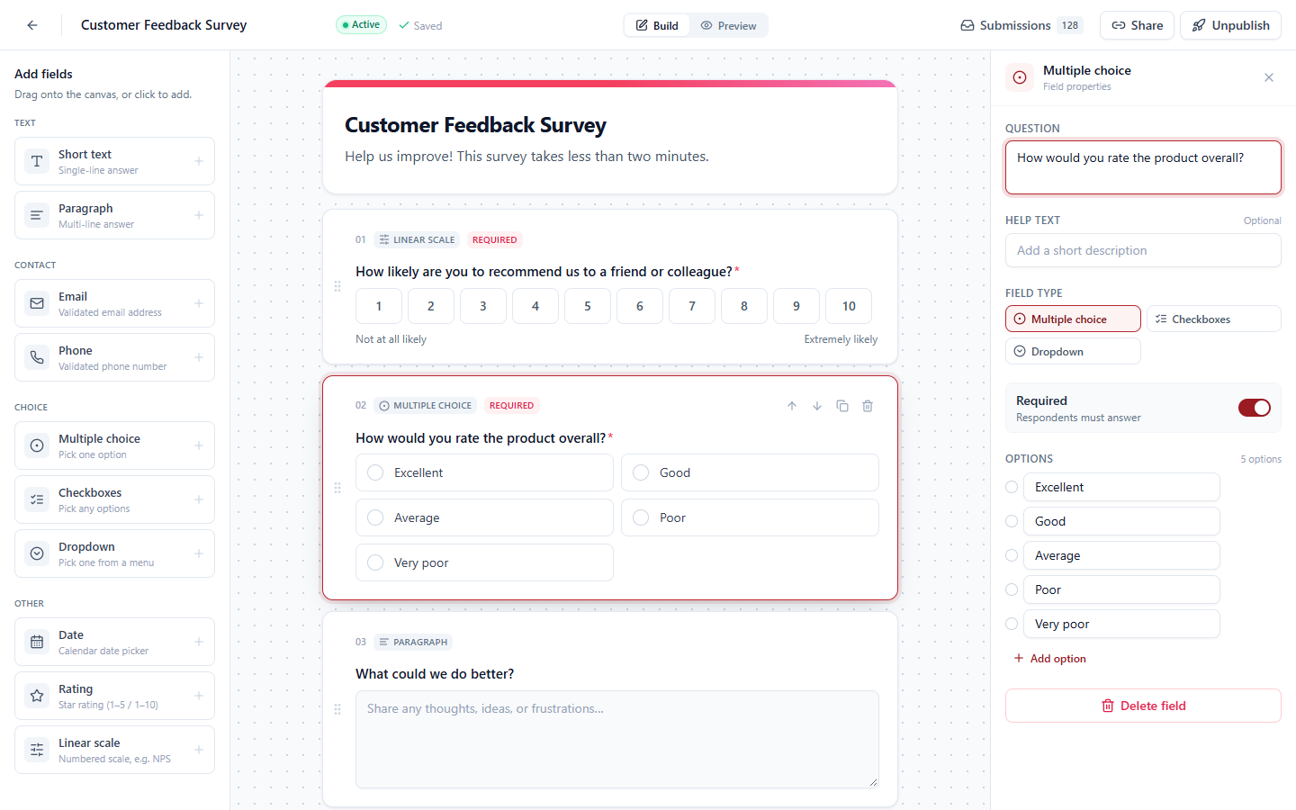 Form builder