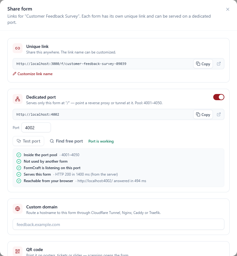 Share dialog